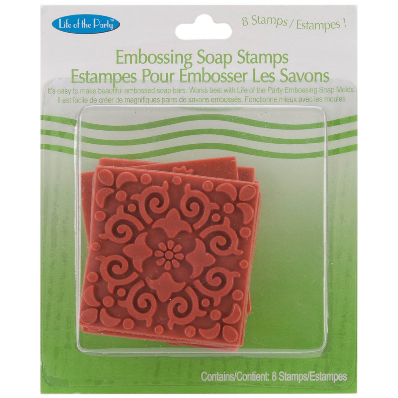 Life Of The Party Soap Embossing Stamp Assortment 8/Pkg-Square